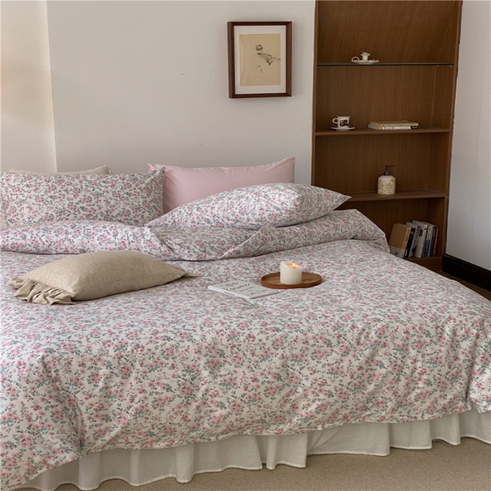 91家纺网 家纺一手货源 找家纺 棉眠 2022新款40支纯棉四件套复古花园 小盼