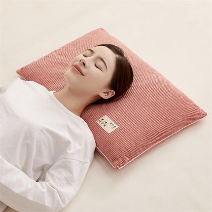 91家纺网 家纺一手货源 找家纺 乐可 2022新款荞麦简约枕 皮粉色-40*60