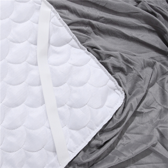 91家纺网 家纺一手货源 找家纺 青竹苑水晶绒全绗缝床裙被套四件套加厚保暖被罩床罩 绅士灰