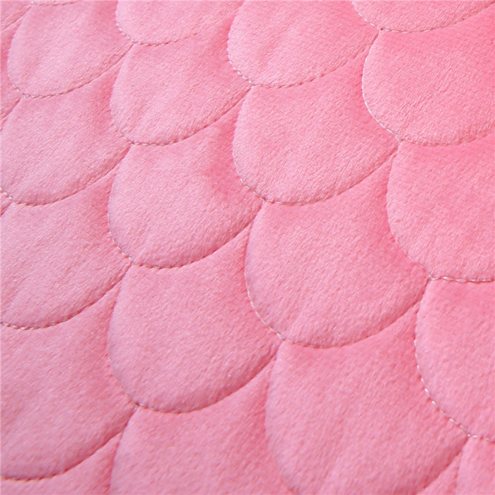 91家纺网 家纺一手货源 找家纺 青竹苑2022款水晶绒全绗缝床裙被套四件套加厚保暖被罩床罩 樱花粉