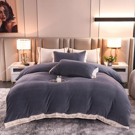 91家纺网 家纺一手货源 找家纺 （总）绒世界 2024新款牛奶绒香斐系列四件套