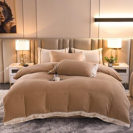 91家纺网 家纺一手货源 找家纺 （总）绒世界 2024新款牛奶绒香斐系列四件套