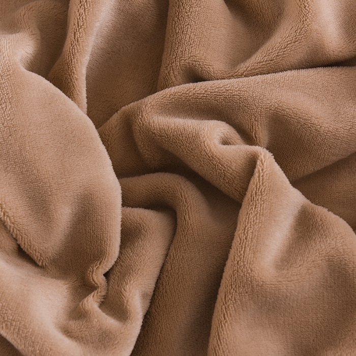 91家纺网 家纺一手货源 找家纺 绒世界 2024新款牛奶绒香斐系列四件套 香草咖