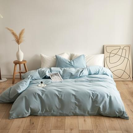 91家纺网 家纺一手货源 找家纺 （总）寝柔 2022秋冬新品纯色32*21纯色全棉磨毛四件套