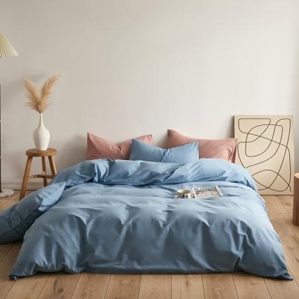 91家纺网 家纺一手货源 找家纺 （总）寝柔 2022秋冬新品纯色32*21纯色全棉磨毛四件套