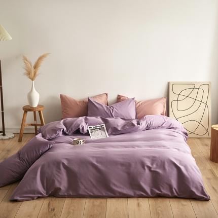 91家纺网 家纺一手货源 找家纺 （总）寝柔 2022秋冬新品纯色32*21纯色全棉磨毛四件套