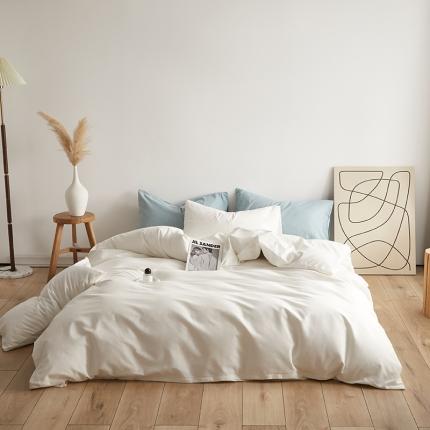 91家纺网 家纺一手货源 找家纺 （总）寝柔 2022秋冬新品纯色32*21纯色全棉磨毛单被套