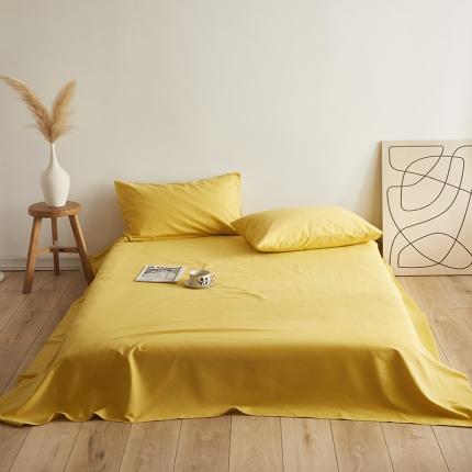 91家纺网 家纺一手货源 找家纺 寝柔 2022秋冬新品纯色32*21纯色全棉磨毛单品床单 嫩姜黄