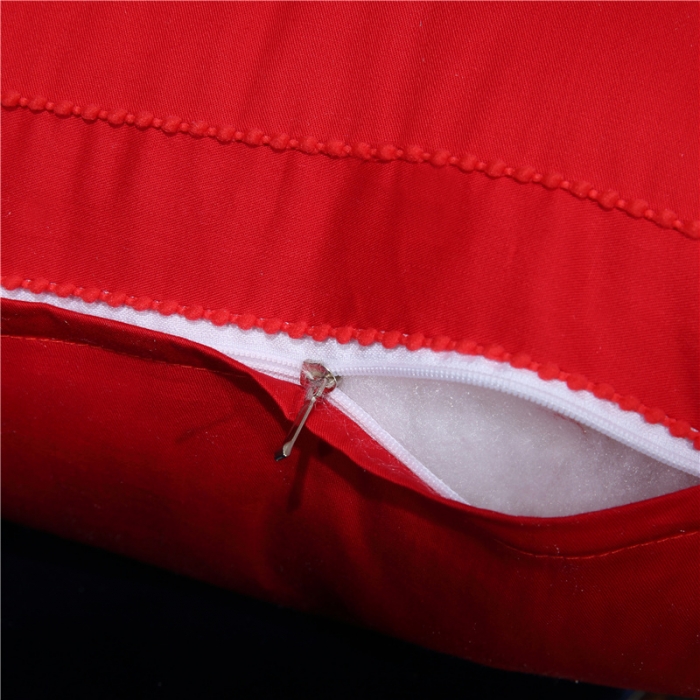 91家纺网 家纺一手货源 找家纺 天意美枕芯 2022新款全棉刺绣大红婚庆立体花式枕芯枕头 百年好合