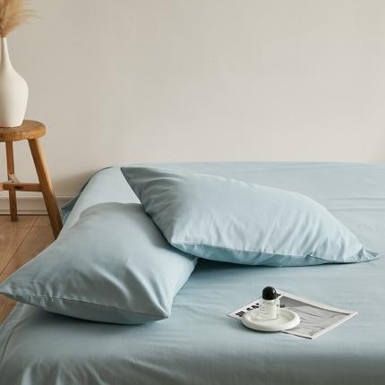 91家纺网 家纺一手货源 找家纺 寝柔 秋冬新品纯色32*21纯色全棉磨毛单品枕套一只 碧玉蓝