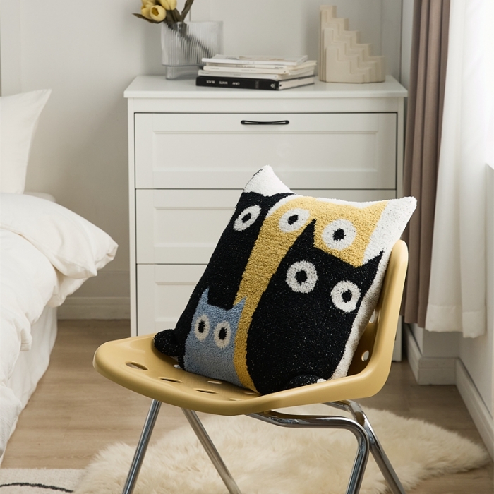 91家纺网 家纺一手货源 找家纺 暖绵绵 新款半边绒毛毯-弯月猫系列 弯月猫-猫咪兄弟