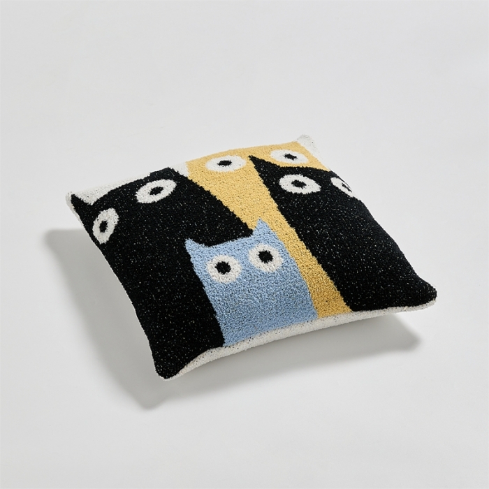 91家纺网 家纺一手货源 找家纺 暖绵绵 新款半边绒毛毯-弯月猫系列 弯月猫-猫咪兄弟