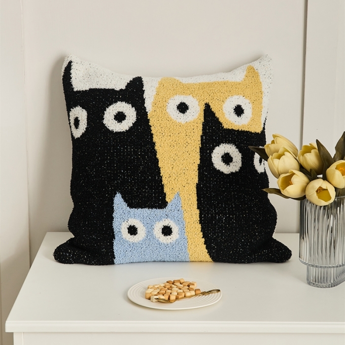 91家纺网 家纺一手货源 找家纺 暖绵绵 新款半边绒毛毯-弯月猫系列 弯月猫-猫咪兄弟