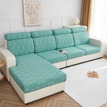 91家纺网 家纺一手货源 找家纺 逐日沙发套 2023新款酷丝麻沙发笠套-点点 酷丝-浅绿