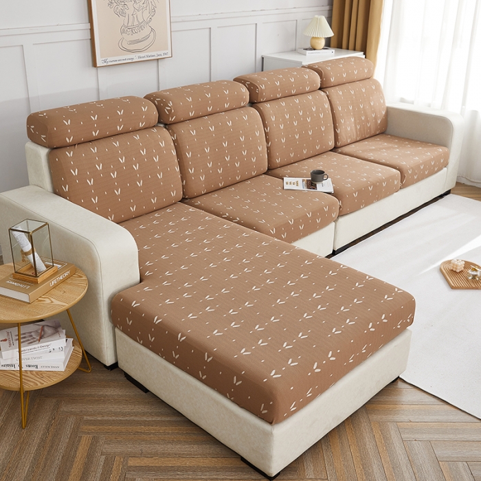 91家纺网 家纺一手货源 找家纺 逐日沙发套 2023新款酷丝麻沙发笠套-点点 酷丝-驼色