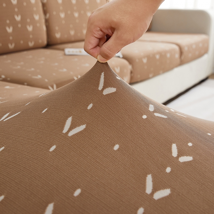 91家纺网 家纺一手货源 找家纺 逐日沙发套 2023新款酷丝麻沙发笠套-点点 酷丝-驼色