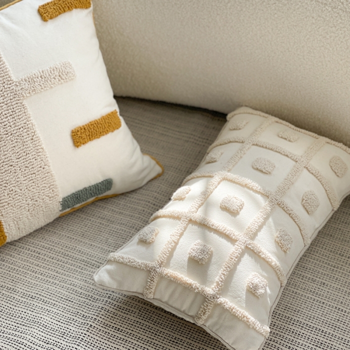 91家纺网 家纺一手货源 找家纺 （总）918拾朵家居 2022新款全棉帆布圈绒抱枕-安妮系列