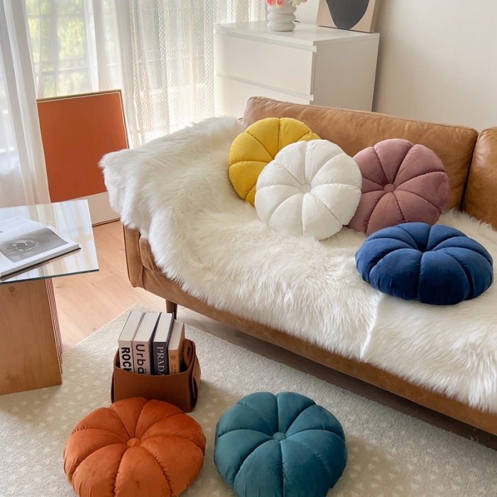 91家纺网 家纺一手货源 找家纺 （总）918拾朵家居 2022新款荷兰绒花苞圆枕