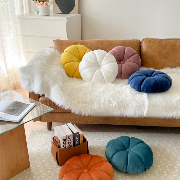 91家纺网 家纺一手货源 找家纺 （总）918拾朵家居 2022新款荷兰绒花苞圆枕