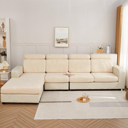 逐日沙发套 2023新款酷丝麻沙发笠套-爱心 酷丝-米黄