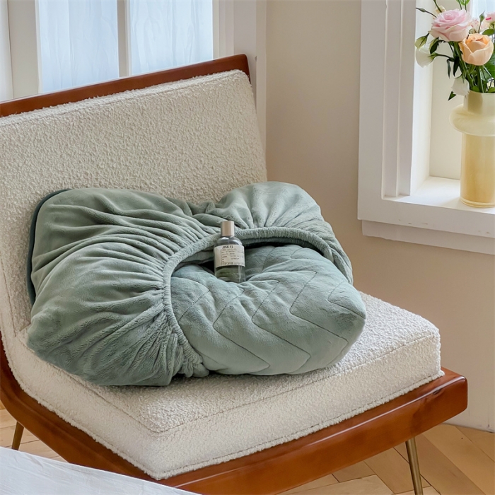 91家纺网 家纺一手货源 找家纺 三味舒屋 2024新款230g牛奶绒夹棉床笠 波浪碳绿