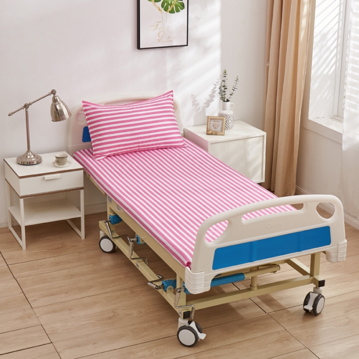 91家纺网 家纺一手货源 找家纺 啊雅 2025耐氯漂涤棉医护床上用品医院三件套 美容粉条