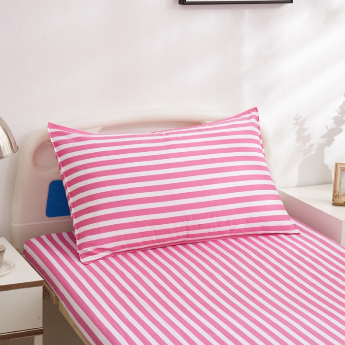 91家纺网 家纺一手货源 找家纺 啊雅 2025耐氯漂涤棉医护床上用品医院三件套 美容粉条