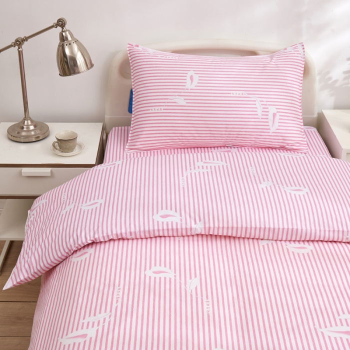 91家纺网 家纺一手货源 找家纺 啊雅 2025耐氯漂涤棉医护床上用品医院三件套 诊所粉条