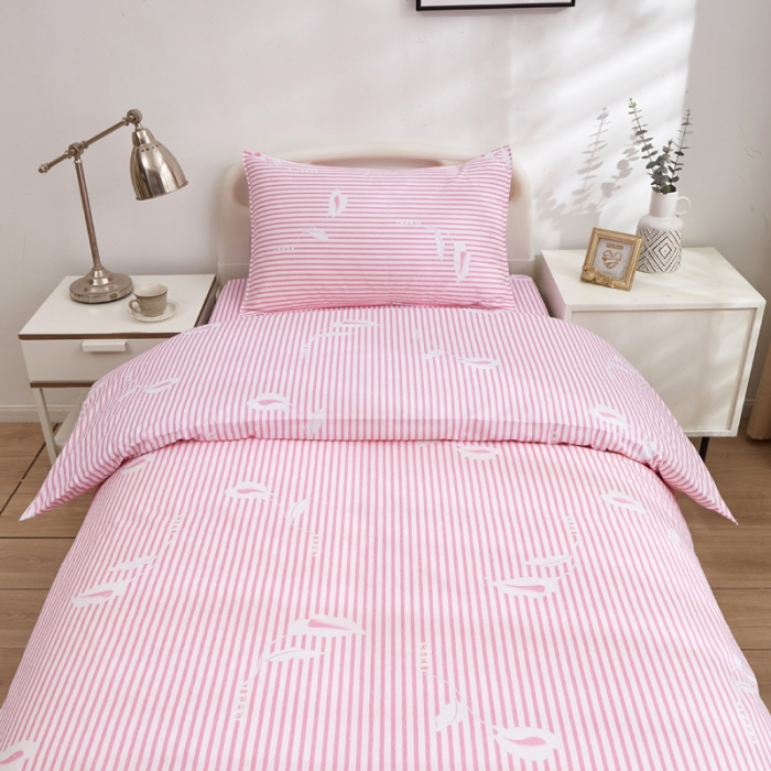 91家纺网 家纺一手货源 找家纺 啊雅 2025耐氯漂涤棉医护床上用品医院三件套 诊所粉条