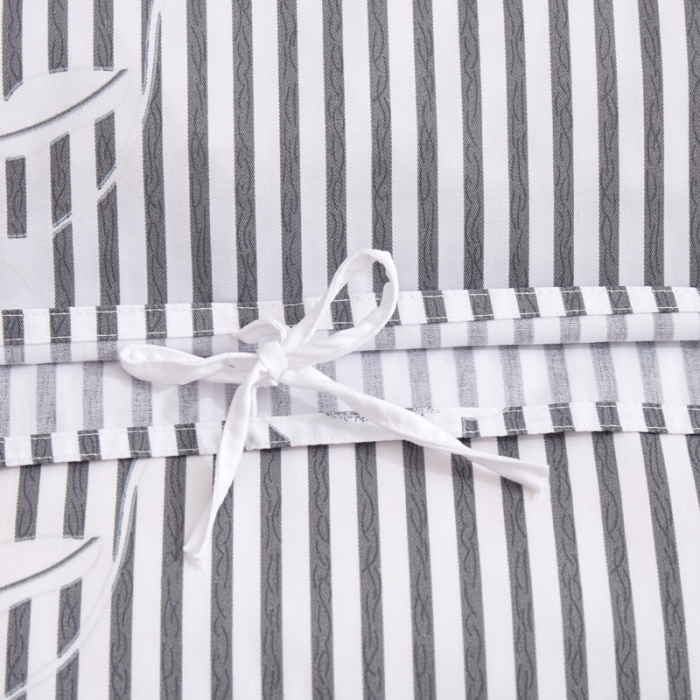 91家纺网 家纺一手货源 找家纺 啊雅 2025耐氯漂涤棉医护床上用品医院三件套 诊所黑条