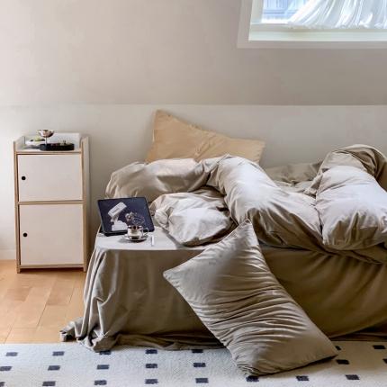 91家纺网 家纺一手货源 找家纺 （总）例外Home 2023新款日式良品天鹅绒纯色系列四件套