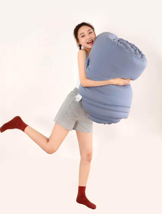 91家纺网 家纺一手货源 找家纺 天瑜家纺新款A类牛奶丝针织棉暖糯冬被春秋被被芯被子 宾利蓝