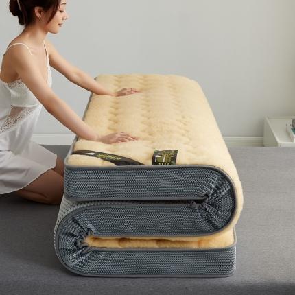 91家纺网 家纺一手货源 找家纺 （总）优莱床垫 2024新款羊羔绒保暖透气抗菌乳胶床垫