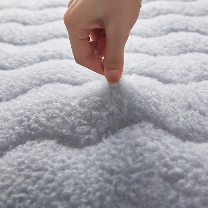 91家纺网 家纺一手货源 找家纺 优莱床垫 羊羔绒乳胶床垫 乳胶暖绒仿羊毛灰色（6cm）