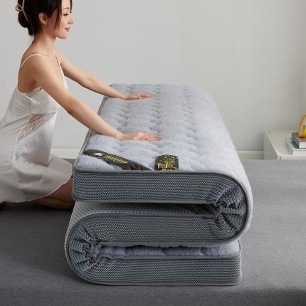 优莱床垫 羊羔绒乳胶床垫 乳胶暖绒仿羊毛灰色（6cm）