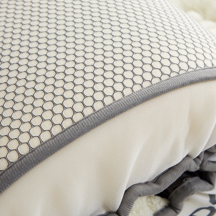 91家纺网 家纺一手货源 找家纺 优莱床垫 羊羔绒乳胶床垫 乳胶羊羔绒蝴蝶白色（6cm）