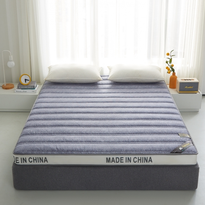 91家纺网 家纺一手货源 找家纺 优莱床垫 羊羔绒乳胶床垫 乳胶棉麻针织灰（10cm）