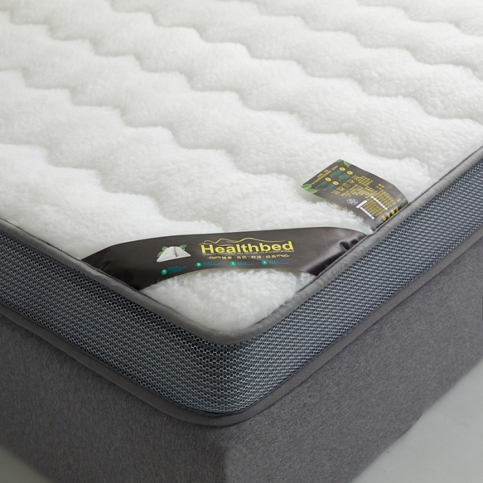 91家纺网 家纺一手货源 找家纺 优莱床垫 羊羔绒乳胶床垫 乳胶暖绒仿羊毛白色（10cm）