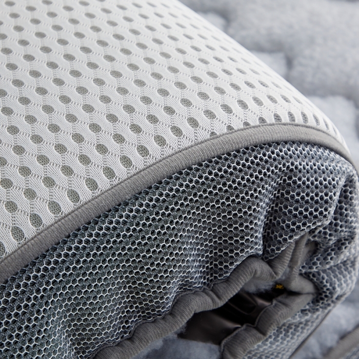 91家纺网 家纺一手货源 找家纺 优莱床垫 羊羔绒乳胶床垫 乳胶暖绒仿羊毛灰色（10cm）