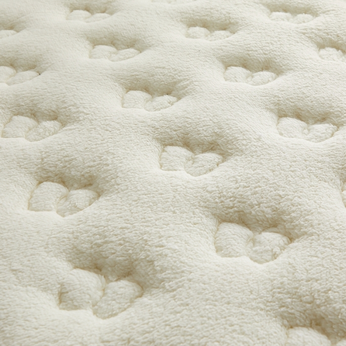 91家纺网 家纺一手货源 找家纺 优莱床垫2022羊羔绒乳胶床垫乳胶羊羔绒蝴蝶白色（10cm）