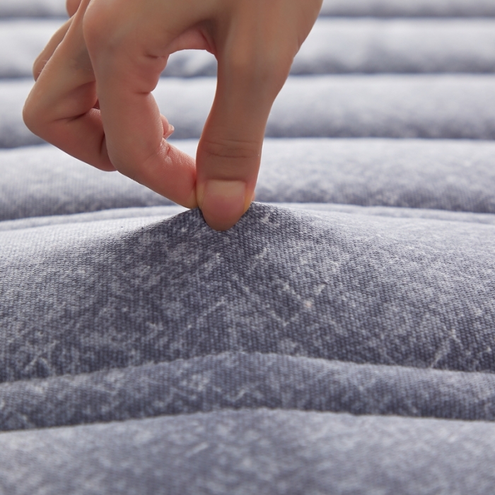 91家纺网 家纺一手货源 找家纺 优莱床垫 羊羔绒乳胶床垫 乳胶棉麻针织灰（10cm）