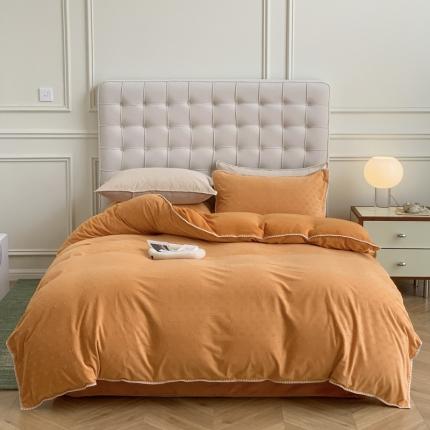 91家纺网 家纺一手货源 找家纺 （总）顾里 2022新款高端立体提花德肤绒四件套