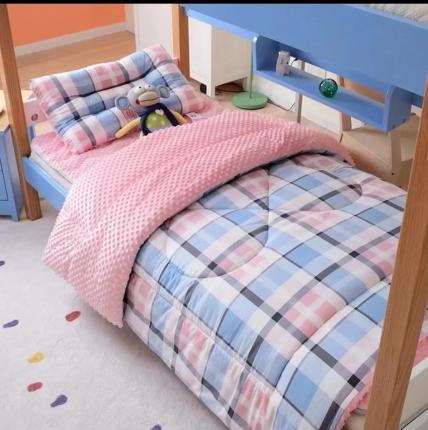 91家纺网 家纺一手货源 找家纺 安力森/诚臻酒店用品 2023新款学生被子豆豆成人款冬季加厚保暖豆豆被 格格