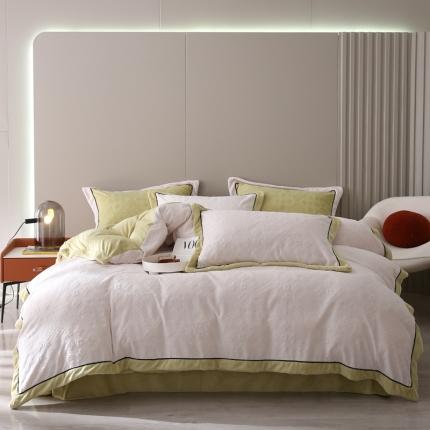 91家纺网 家纺一手货源 找家纺 总玛奇朵 2022新款全消光云芙雕花绒四件套-西雅图-场景2