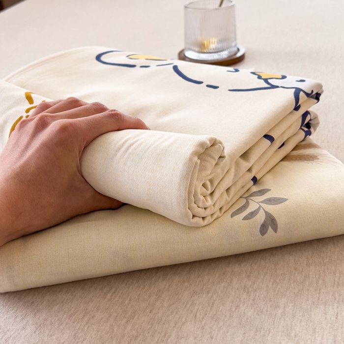 91家纺网 家纺一手货源 找家纺 芃成 2022新款全棉磨毛单床单 乖乖兔