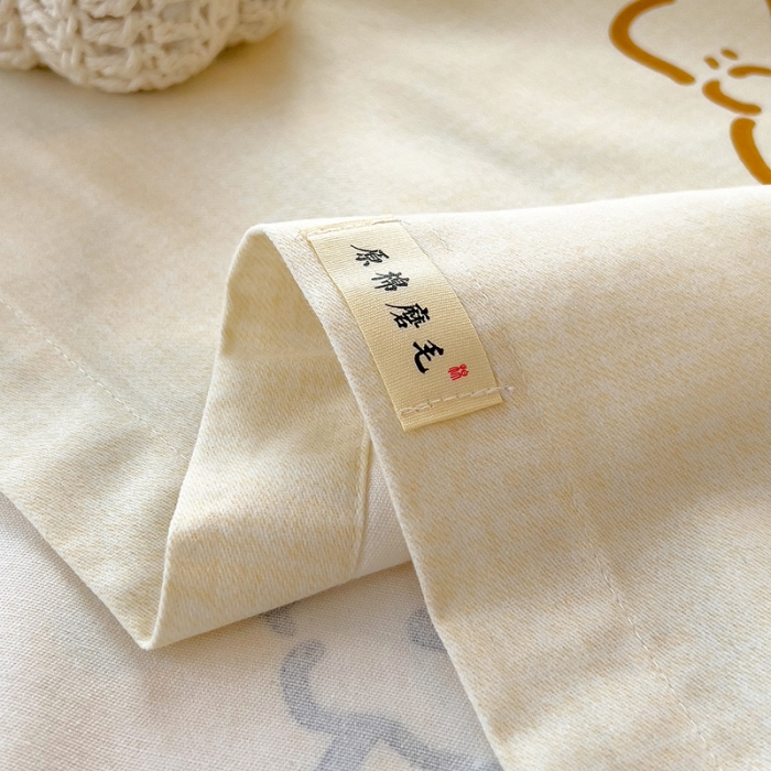 91家纺网 家纺一手货源 找家纺 芃成 2022新款全棉磨毛单床单 乖乖兔