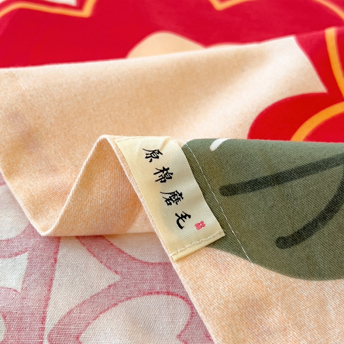 91家纺网 家纺一手货源 找家纺 芃成 2022新款全棉磨毛单床单 红双喜