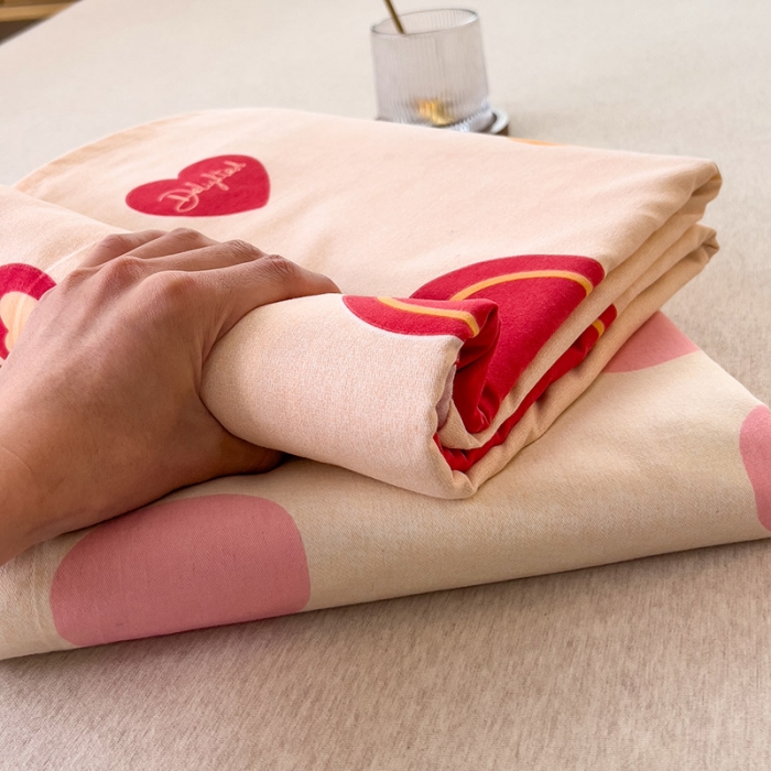 91家纺网 家纺一手货源 找家纺 芃成 2022新款全棉磨毛单床单 红双喜