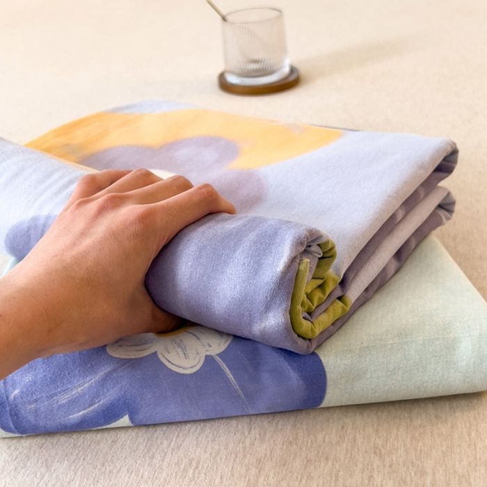 91家纺网 家纺一手货源 找家纺 芃成 2022新款全棉磨毛单床单 花花物语