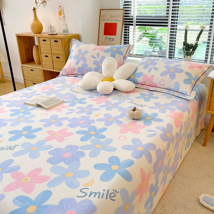 91家纺网 家纺一手货源 找家纺 芃成 2022新款全棉磨毛单床单 花季